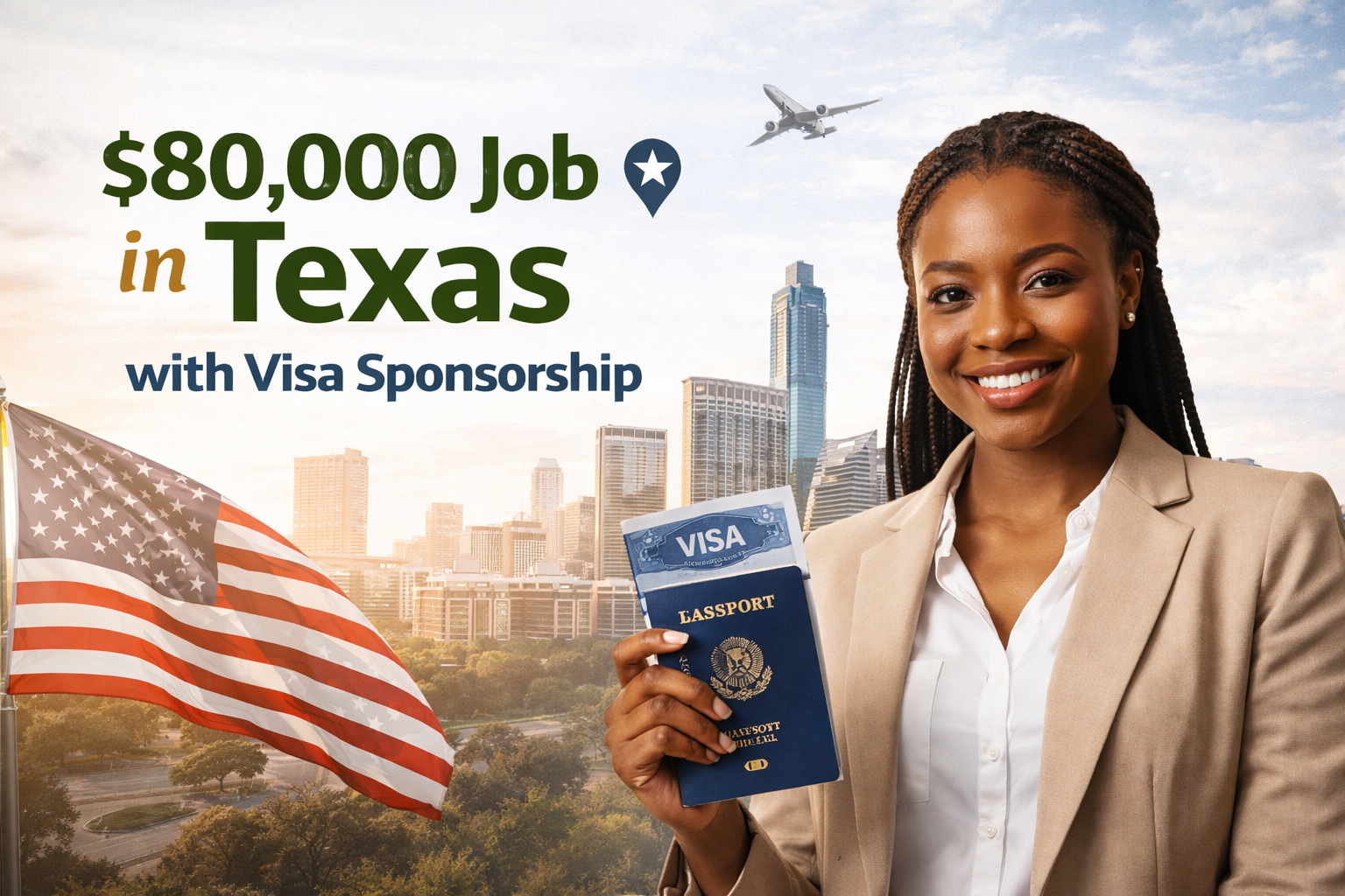 $80000 job in Texas with visa sponsorship